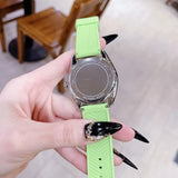 Michael Kors Janelle Three Hand Neon Green Dial Neon Green Rubber Strap Watch For Women - MK7351