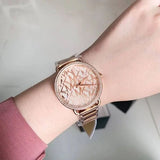 Michael Kors Portia Quartz Silver Dial Rose Gold Steel Strap Watch For Women - MK3887