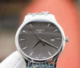 Tissot T Classic Tradition Grey Dial Silver Steel Strap Watch For Men - T063.610.11.067.00