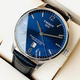 Tissot Chemin Des Tourelles Powermatic 80 Blue Dial Blue Leather Strap Watch for Men - T099.407.16.047.00