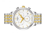 Tissot T Classic Tradition Chronograph White Dial Two Tone Mesh Bracelet Watch For Men - T063.617.22.037.00