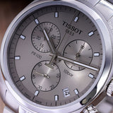 Tissot PR 100 Chronograph Grey Dial Silver Steel Strap Watch for Men - T101.417.11.071.00