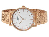 Tissot Everytime Medium White Dial Rose Gold Mesh Bracelet Watch For Men - T109.410.33.031.00