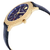 Versace Univers Navy Blue Dial Navy Blue Leather Strap Watch for Men - VEBK00318