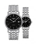 Longines Presence 25.5mm Automatic Black Dial Silver Steel Strap Watch for Women - L4.321.4.52.6