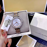 Michael Kors Darci Quartz Silver Dial Two Tone Steel Strap Watch For Women - MK4515