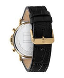 Tommy Hilfiger Daniel Black Dial Black Leather Strap Watch for Men - 1710417