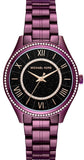 Michael Kors Lauryn Black Dial Purple Steel Strap Watch for Women - MK3724