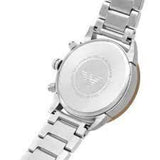 Emporio Armani Mario Chronograph Beige Dial Silver Steel Strap Watch For Men - AR11352