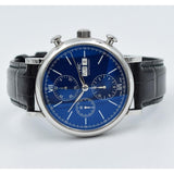 IWC Portofino Chronograph Blue Dial Black Leather Strap Watch for Men - IW391023