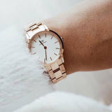 Daniel Wellington DW00100213-6 Rose Gold Watch on Wrist