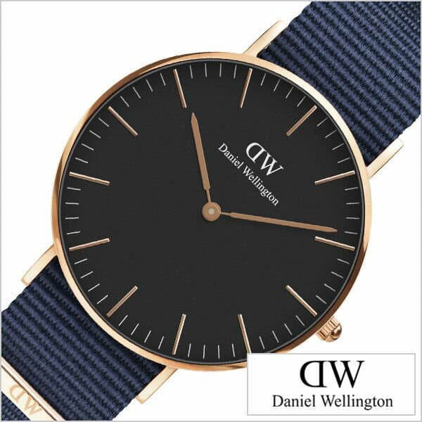 Daniel Wellington Classic Bayswater Black Dial Black NATO Strap Watch For Women - DW00100281