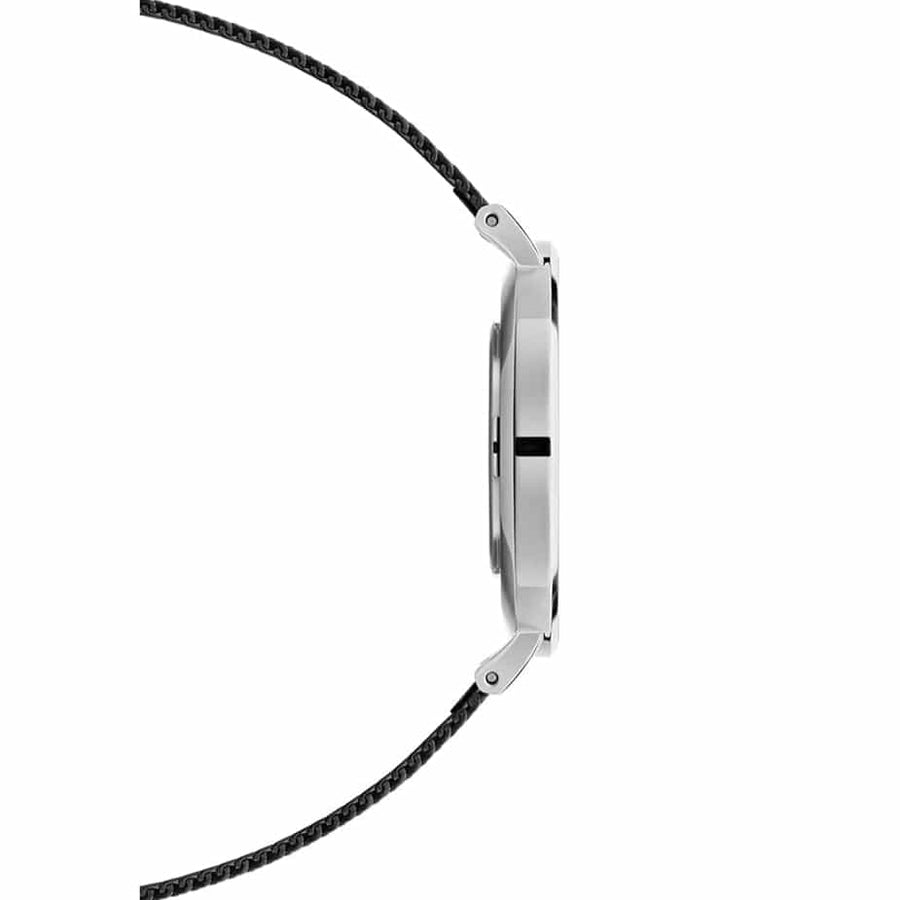 Daniel Wellington Petite Ashfield Black Dial Black Mesh Strap Watch For Women - DW00100308
