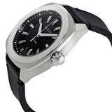 Gucci GG2570 Black Dial Black Leather Strap Watch For Men - YA142206