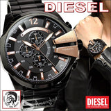 Diesel Mega Chief Black Dial Black Steel Strap Watch For Men - DZ4309