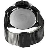 Diesel Mega Chief Chronograph Black Dial Black Mesh Bracelet Watch For Men - DZ4514