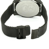 Diesel Mega Chief Chronograph Black Dial Black Steel Strap Watch For Men - DZ4527