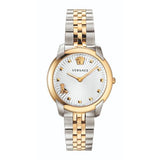 Versace Audrey Quartz White Dial Two Tone Steel Strap Watch for Women - VELR00519