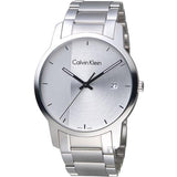 Calvin Klein City Chronograph White Dial Silver Steel Strap Watch for Men - K2G2G14X