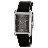 Calvin Klein Window Black Dial Black Leather Strap Watch for Men - K2M23107