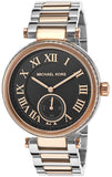 Michael Kors Skylar Black Dial Two Tone Steel Strap Watch for Women - MK5957