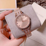 Michael Kors Melissa Analog Rose Gold Dial Rose Gold Steel Strap Watch For Women - MK4396