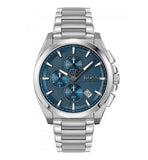 Hugo Boss Grandmaster Blue Dial Silver Steel Strap Watch for Men - 1513884