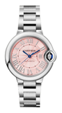 Cartier Ballon Bleu de Cartier Pink Dial Silver Steel Strap Watch for Women - WSBB0046