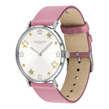 Coach Perry Mother of Pearl White Dial Pink Leather Strap Watch for Women - 14503243