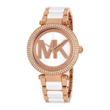 Michael Kors Parker White Dial Two Tone Steel Strap Watch for Women - MK6365