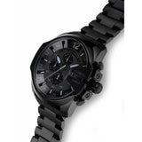 Diesel Mega Chief Chronograph Black Dial Black Stainless Steel Watch For Men - DZ4355