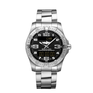 Breitling Aerospace Evo Black Dial Silver Steel Strap Watch for Men - E79363101B1E1