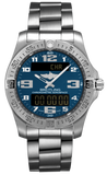 Breitling Aerospace Evo Blue Dial Silver Steel Strap Watch for Men - E79363101C1E1