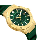 Salvatore Ferragamo F-80 Green Dial Green Rubber Strap Watch for Men - SFHY02022