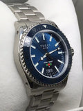 Gucci Dive Quartz Blue Dial Silver Steel Strap Watch For Men - YA136311