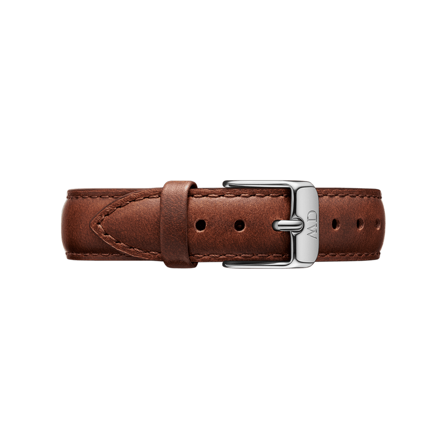 Daniel Wellington Classic Petite St Mawes Black Dial Brown Leather Strap Watch For Women - DW00100181