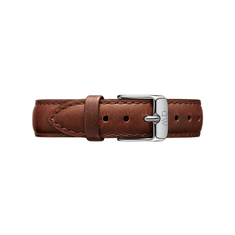 Daniel Wellington Classic Petite St Mawes Black Dial Brown Leather Strap Watch For Women - DW00100237