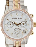 Michael Kors Ritz White Dial Two Tone Steel Strap Watch for Women - MK5650