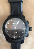 Burberry The Endurance Chronograph Black Dial Black Rubber Strap Watch For Men - BU9802