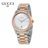 Gucci G Timeless Silver Dial Two Tone Steel Strap Watch For Women - YA126564