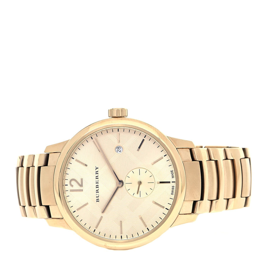 Burberry The Classic Gold Dial Gold Steel Strap Watch for Men - BU10006