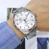 Tissot Chrono XL Classic Silver Dial Silver Steel Strap Watch For Men - T116.617.11.037.00