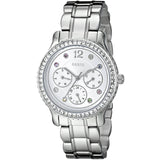 Guess Enchanting Diamonds Silver Dial Silver Steel Strap Watch for Women - W0305L1