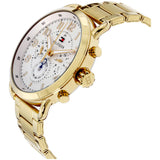 Tommy Hilfiger Quartz White Dial Gold Steel Strap Watch for Men - 1791455