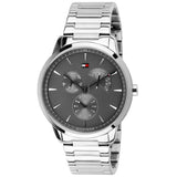 Tommy Hilfiger Brad Chronograph Quartz Grey Dial Silver Steel Strap Watch For Men - 1710385