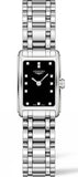 Longines Dolcevita Black Dial Silver Steel Strap Watch for Women - L5.258.4.57.6