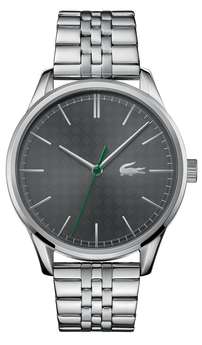 Lacoste Vienna Gray Dial Gray Steel Strap Watch for Men - 2011073T