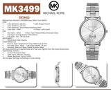 Michael Kors Jaryn Quartz Silver Dial Silver Steel Strap Watch For Women - MK3499