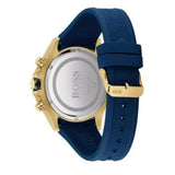 Hugo Boss Admiral Blue Dial Blue Rubber SIlicon Strap Watch for Men - 1513965