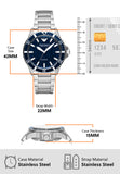 Emporio Armani Meccanico Automatic Blue Dial Silver Steel Strap Watch For Men - AR60059